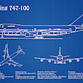 Boeing 747 - 100 - Airplane Blueprint. Drawing Plans or Schematics for Boeing 747-100 ad