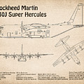 C-130 Hercules - Airplane Blueprint. Drawing Plans Schematics sd